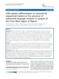 Little Genetic Differentiation As Assessed by Uniparental Markers in the Presence of Substantial Language Variation in Peoples O