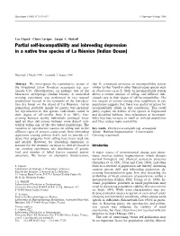 Partial Self-Incompatibility and Inbreeding Depression in a Native Tree Species of La Reâunion (Indian Ocean)