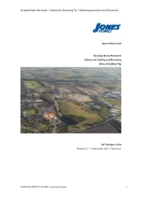 Scrooby Road, Harworth – Scheme for Restoring Tip 1 Following Excavation and Fill Exercise