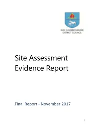 Site Assessment Evidence Report