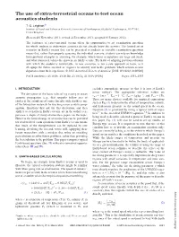 The Use of Extra-Terrestrial Oceans to Test Ocean Acoustics Students