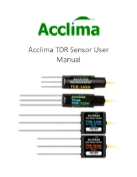 Acclima TDR Sensor User Manual