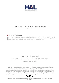 BEYOND DESIGN ETHNOGRAPHY Nicolas Nova