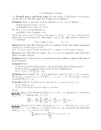 Notes on Functional Analysis