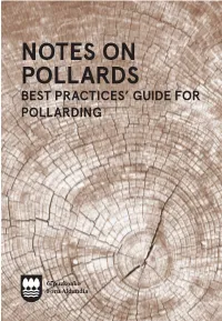 Notes on Pollards: Best Practices' Guide for Pollarding