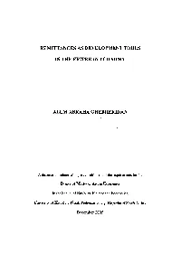 Remittances As Development Tools in the Eritrean Economy