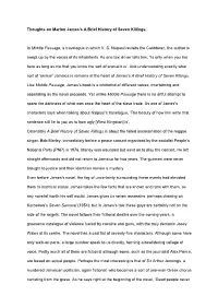 Thoughts on Marlon James's a Brief History of Seven Killings. in Middle