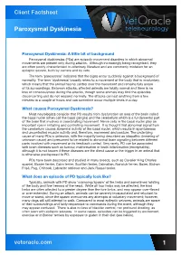 Vet Oracle Teleneurology: Client Factsheet