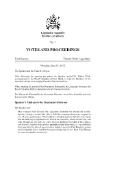 Votes and Proceedings