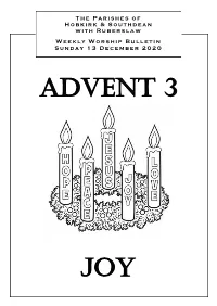 13 December 2020 Advent 3