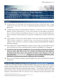 A Free and Open Indo-Pacific As a Major Narrative: The