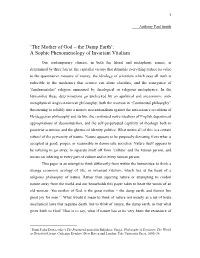 A Sophic Phenomenology of Invariant Vitalism