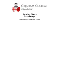 Ageing Stars Transcript