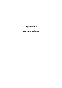 Appendix 1 Correspondence
