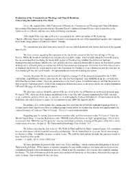 Evaluation of the CTCR Concerning the Lutheran Service Book