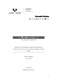 Informatika Fakultatea Gradu Amaierako Lana