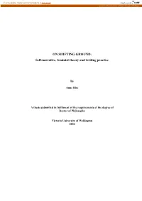 Self-Narrative, Feminist Theory and Writing Practice