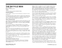 THE BICYCLE MAN Might Not Be Able to Actually See the Wheels in All Objects