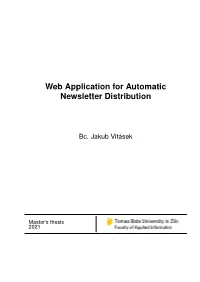 Web Application for Automatic Newsletter Distribution