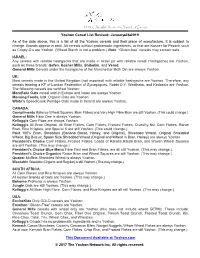 Yoshon.Com Yoshon Cereals List Updated 1-24-19
