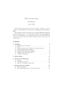 583C Lecture Notes