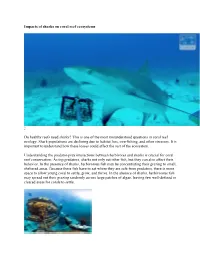 Impacts of Sharks on Coral Reef Ecosystems } Do Healthy Reefs Need