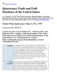 Quaternary Fault and Fold Database of the United States