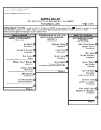 Test Ballot Print Document
