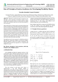 Use of Principle of Contra-Gradience for Developing Flexibility Matrix [ ]