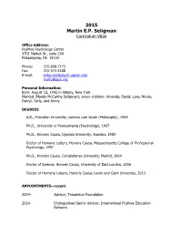 2015 Martin EP Seligman
