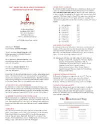 2017-2018 College and University Admissions