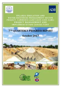 7TH QUARTERLY PROGRESS REPORT October 2017