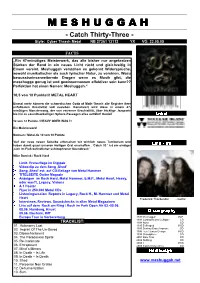 Catch Thirty-Three - Style: Cyber Thrash Metal NB 27361 13112 YX VÖ: 23.05.05