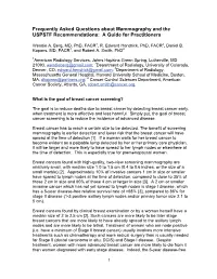 Guidelines for Breast Screening