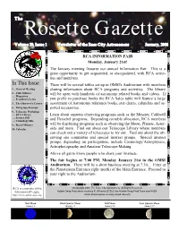 In This Issue: There Will Be Several Tables Set up in OMSI's Auditorium with Members 1