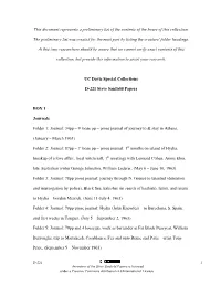 Inventory of the Steve Sanfield Papers
