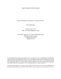 Nber Working Paper Series Does Confidential Proxy