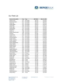 Our Fleet List