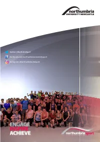 Twitter @Northunisport Facebook.Com