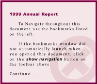 1999 Annual Report to Navigate Throughout This