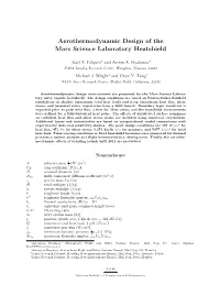 Aerothermodynamic Design of the Mars Science Laboratory Heatshield