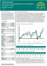 EDENTREE RESPONSIBLE and SUSTAINABLE UK EQUITY FUND SHARE CLASS a July 2021
