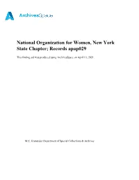 Finding Aid Was Produced Using Archivesspace on April 13, 2021