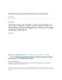 Is Extradition a Real and Significant Threat to Foreign Antitrust Offenders? Daseul Kim