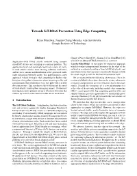 Towards Iot-Ddos Prevention Using Edge Computing