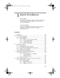 Batch Distillation Ki-Joo Kim Postdoctoral Researcher, Systems Analysis Branch, U.S