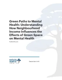 Green Space and Mental Health Systematic Review