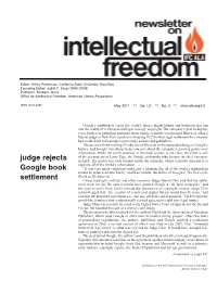 Judge Rejects Google Book Settlement