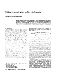 Multiple-Wavelength Phase-Shifting Interferometry