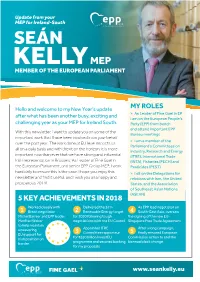New Year Update 2019 Sean Kelly